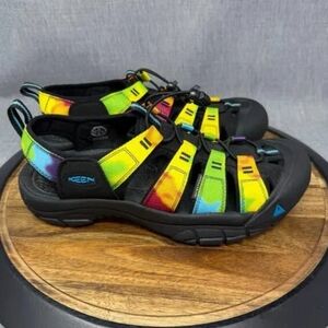 Rainbow tie dye shoes sandals hiking